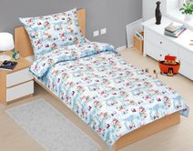 Povlečení dětské - Vánoce Modrá,Bílá,Červená 90/CH1 140x200, 70x90 cm