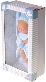 Panenka miminko chlapeček 28cm tvrdé tělíčko s dečkou v krabici
