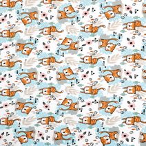 Látka - elastický úplet s potiskem Béžová,Černá,Šedá 48/407 šířka 175 cm