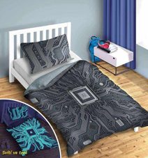 FARO Povlečení AI svítící Bavlna, 140/200, 70/90 cm