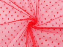 Tyl jemně pružný s puntíky