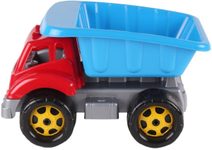 Auto jeřáb plastový stavební 36cm výsuvné otočné rameno 2 barvy v síťce