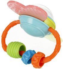 BAM BAM Baby knížka textilní měkká sloník s chrastítkem pro miminko