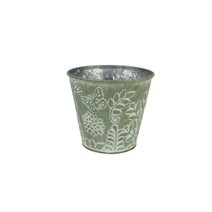 Květináč plechový ovál K3429 - 20,5 x 14 x 10 cm