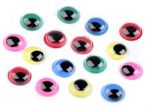 Plastové oči barevné Ø10 mm balení MIX 50 kusů