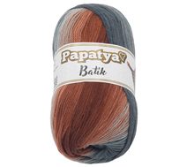 Příze PAPATYA BATIK Terrakota,Šedá 554-44 100g / 360 m
