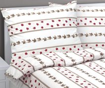 Povlečení flanelové - 140x200, 70x90 cm kávové lupínky