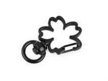 Kovová karabina otočná čtyřlístek, průvlek 8 mm 2 kusy