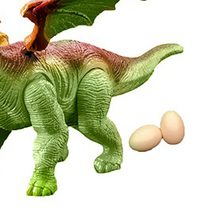 Dinosaurus chodí a klade vejce se zvukem