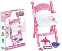 Židlička jídelní kojenecký set s doplňky pro panenku miminko
