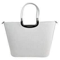 GROSSO Bílá elegantní kabelka do ruky S7 s bublinkovou strukturou