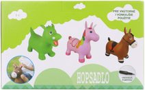 BAM BAM Baby vláček mašinka se 2 vagóny vzdělávací zvířata pro miminko