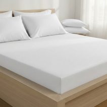 Bílé Saténové Prostěradlo 180x200 cm