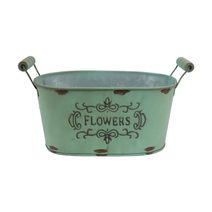 Květináč plechový K3569/1 - 21 × 13 × 10/13 cm