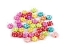Plastové korálky květ Ø11 mm 10 g