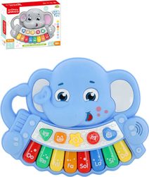PL Baby pianko slon dětský keyboard 13 kláves na baterie Světlo Zvuk plast