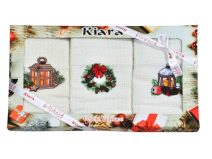 Vánoční dárková sada utěrek 50x70 Lucerny 3 ks