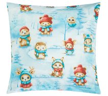 Povláček bavlněný - vánoce Bílá,Modrá 90/CH47