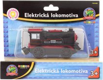 Lokomotiva modrá vláček na setrvačník na baterie Světlo Zvuk