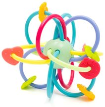 BABY MIX Kousátko s chrastítkem silikonové pro miminko