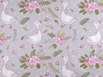 Bavlněná látka / plátno husy METRÁŽ