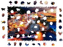 PUZZLER DŘEVO Manarola v Itálii 30x21cm dekorativní skládačka 250 dílků