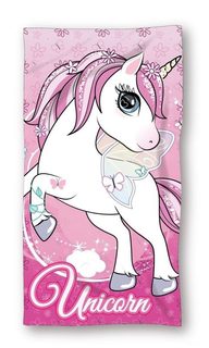FARO Osuška Jednorožec kvítky Bavlna - Froté, 70/140 cm