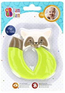 BAM BAM Baby knížka textilní měkká sloník s chrastítkem pro miminko