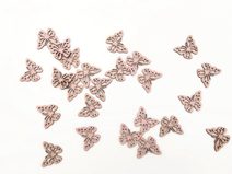 Jablíčka s glittrem na drátku champagne 12 kusů