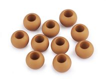 Plastové korálky s velkým průvlekem matné 10x12 mm 10ks