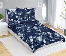 Povlečení bavlněné Modrá,Šedá,Bílá 90/590