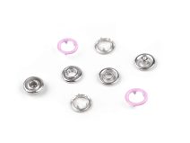 Knoflíky stiskací Roland Baby Ø10 mm na slabé látky, barevný lak sada 50 kusů