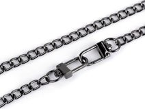 Řetízek na kabelky s karabinou délka 125 cm, šíře 6 mm