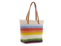 Háčkovaná kabelka z rafie - lýka se zipem 33x36 cm