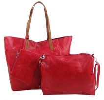 Velká růžová shopper dámská taška s crossbody uvnitř