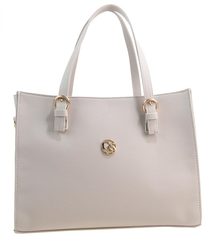 Béžová Crossbody Kabelka s Pruhy - Model H0438