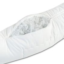 Klínový podhlavník s proševem - 80x50x20 cm bílá - povrch prošev na zip