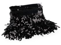 Třásně s holografickými flitry šíře 15 cm METRÁŽ