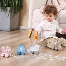 VIGA DŘEVO PolarB Tahačka baby lední medvěd tahací