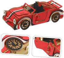 Woodcraft Dřevěné 3D puzzle Červený kabriolet