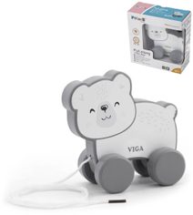 VIGA DŘEVO PolarB Tahačka baby lední medvěd tahací