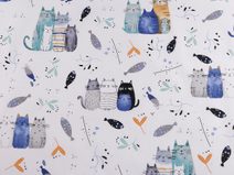 Bavlněná látka / plátno zvířátka v cirkusu METRÁŽ