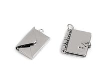 Rozevírací přívěsek / medailonek z nerezové oceli kniha, obálka