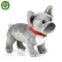 Plyšový pes buldoček šedý 30cm ECO-FRIENDLY