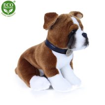 Pejsek Hugo sedící 30cm se srdíčkem 2 barvy