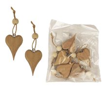 Dekorace srdce, 5ks D4091-20 - 4 x 6 x 1,5 cm