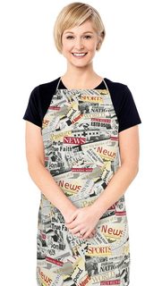 Kuchyňská zástěra ADÉLA Červená,Černá,Bílá 7750/228 zástěra 67x84 cm