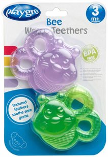 PLAYGRO Kousátko chladivé baby včelka vodní set 2ks pro miminko