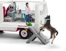 SCHLEICH Mobilní veterinární klinika set s klisnou a ošetřovatelem plast