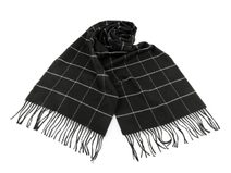 Pánská šála s třásněmi káro 30x175 cm